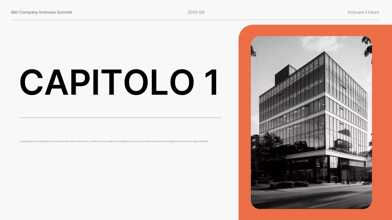 presentazione aziendale moderna arancione