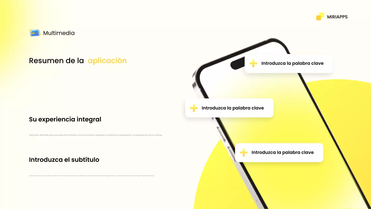 promoción móvil moderno amarillo