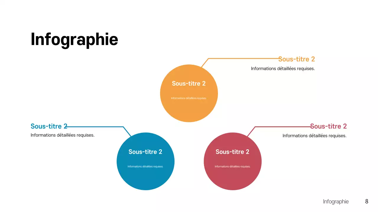 modèle de présentation infographique moderne arc-en-ciel