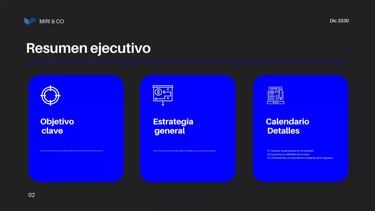 Plan de empresa Blue Modern