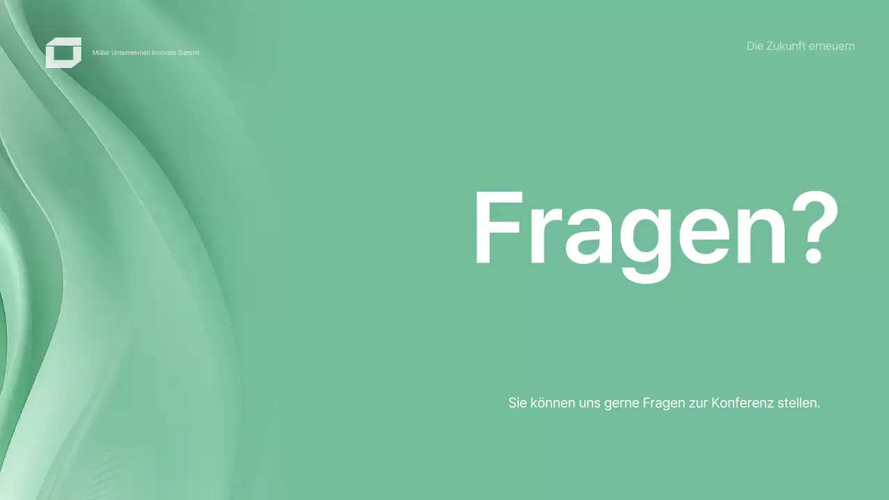 grünes modernes Konferenzdesign