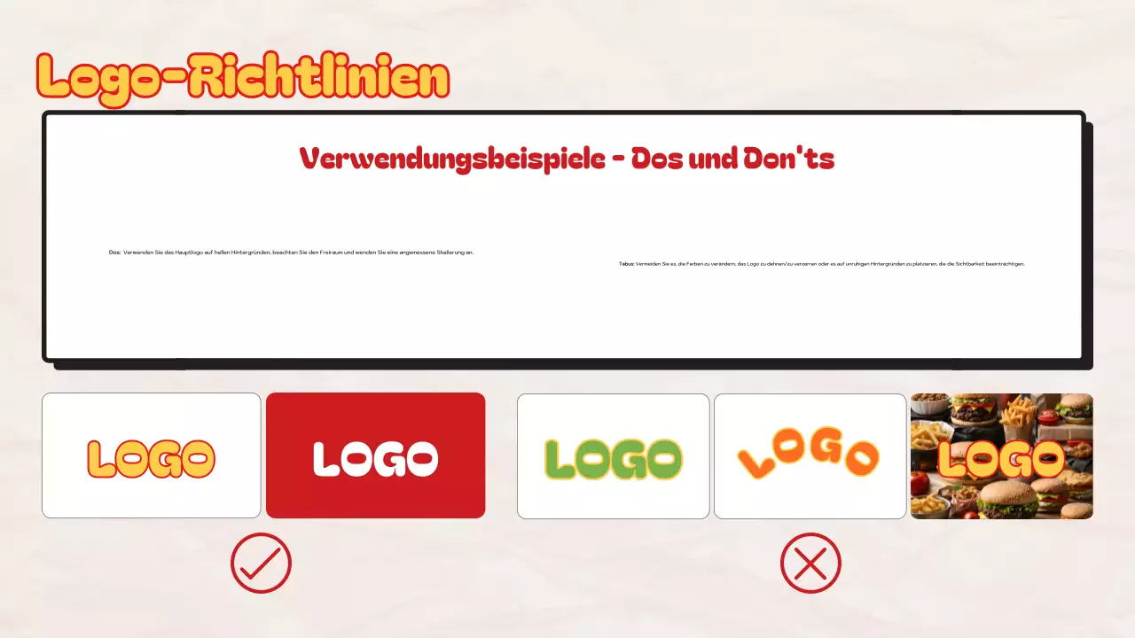 roter Retro-Markenleitfaden