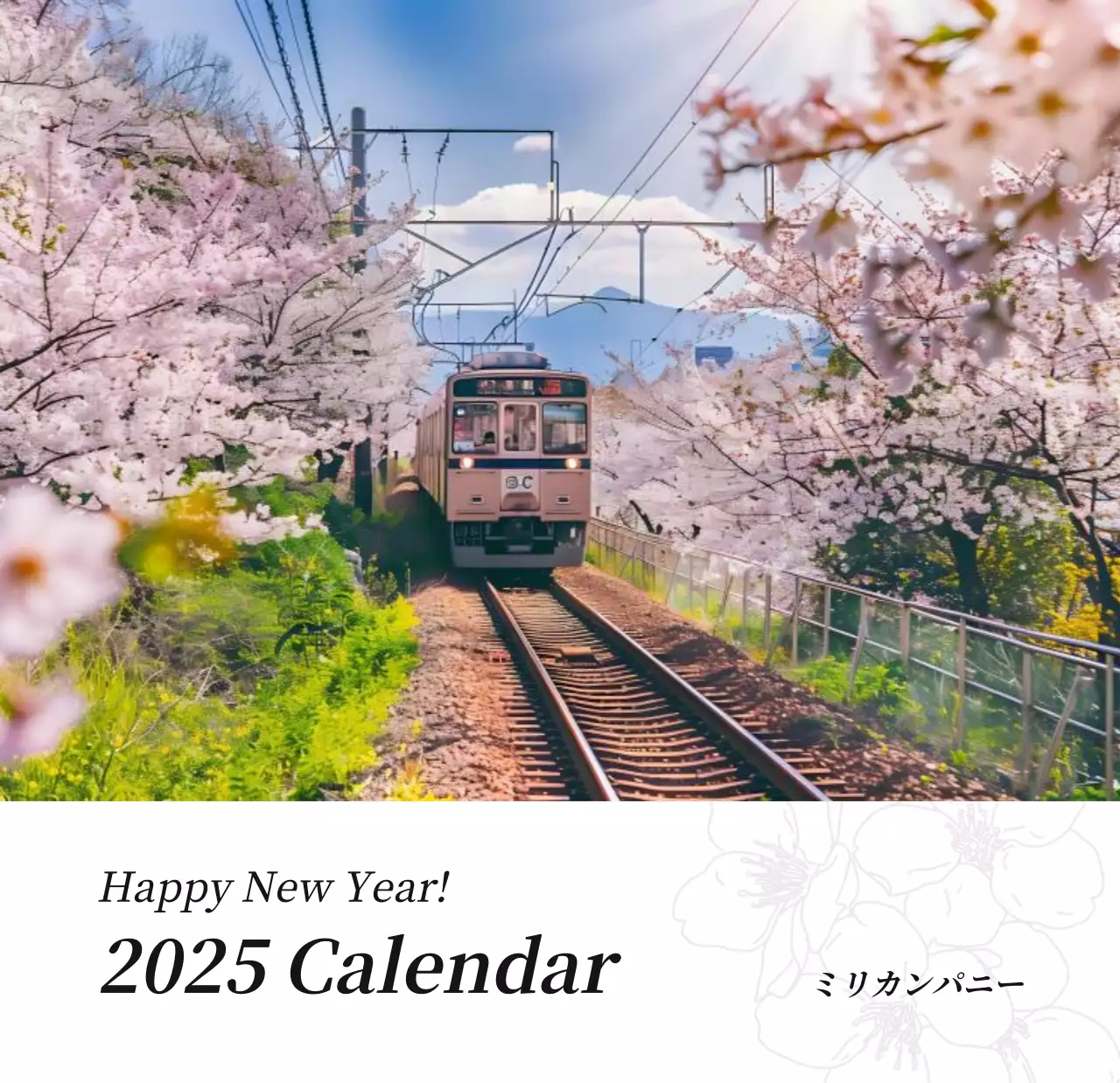 カラフルで美しい花のカレンダー