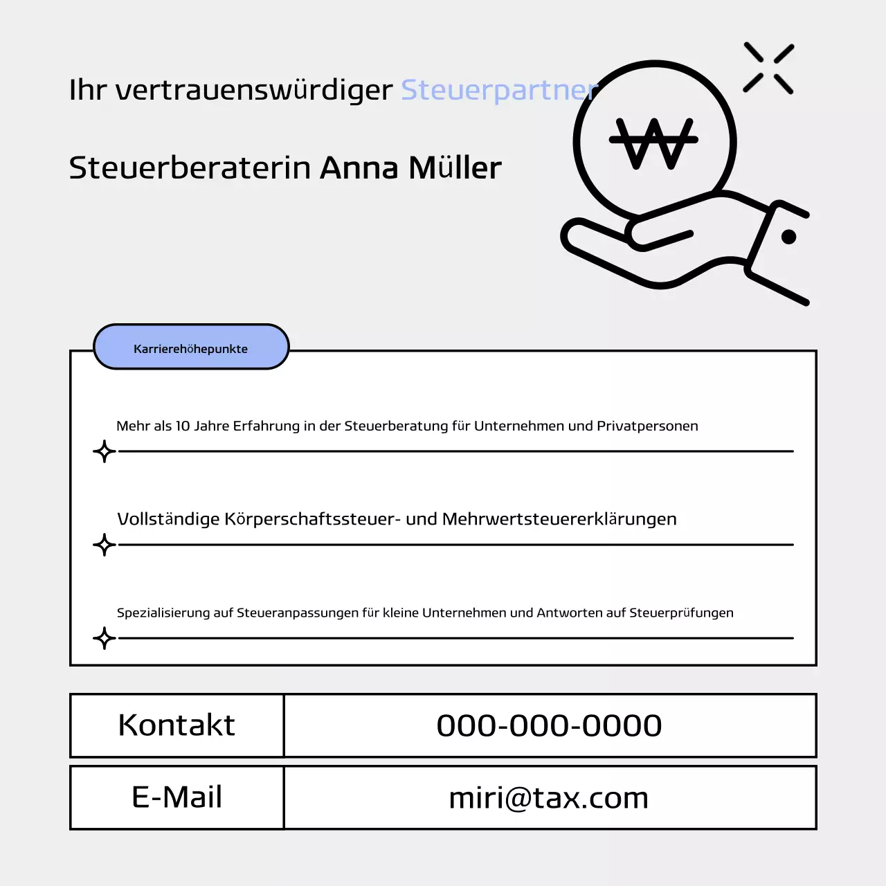 Blauer Moderner Steuerkalender Leitfaden