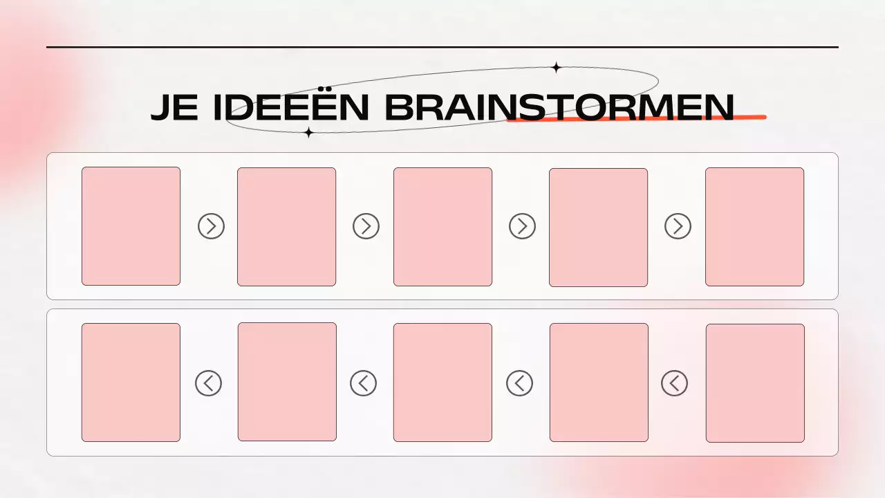Oranje en grijze brainstormpresentatie