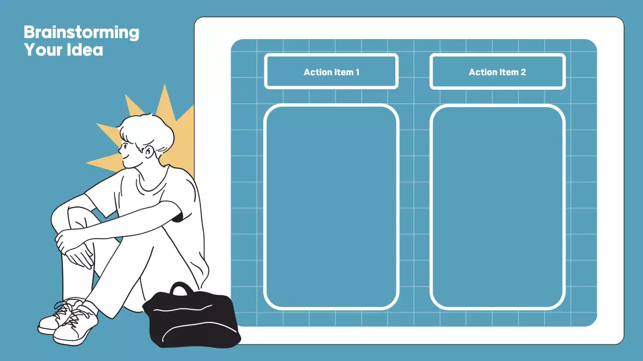 블루 모던 브레인스토밍 가이드 프레젠테이션