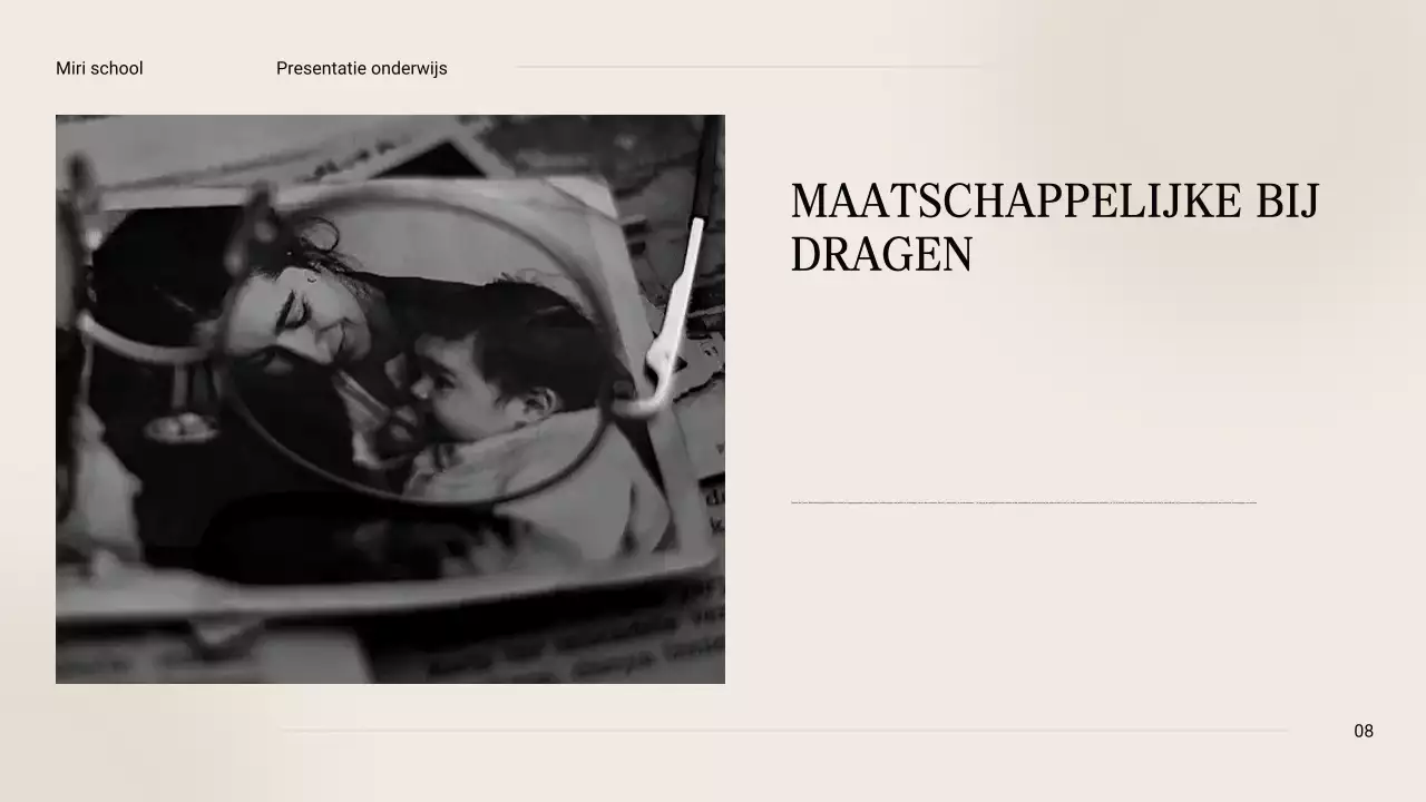 Zwart en beige Vintage Minimal Exploring the Life of Marie Curie Lesmateriaal