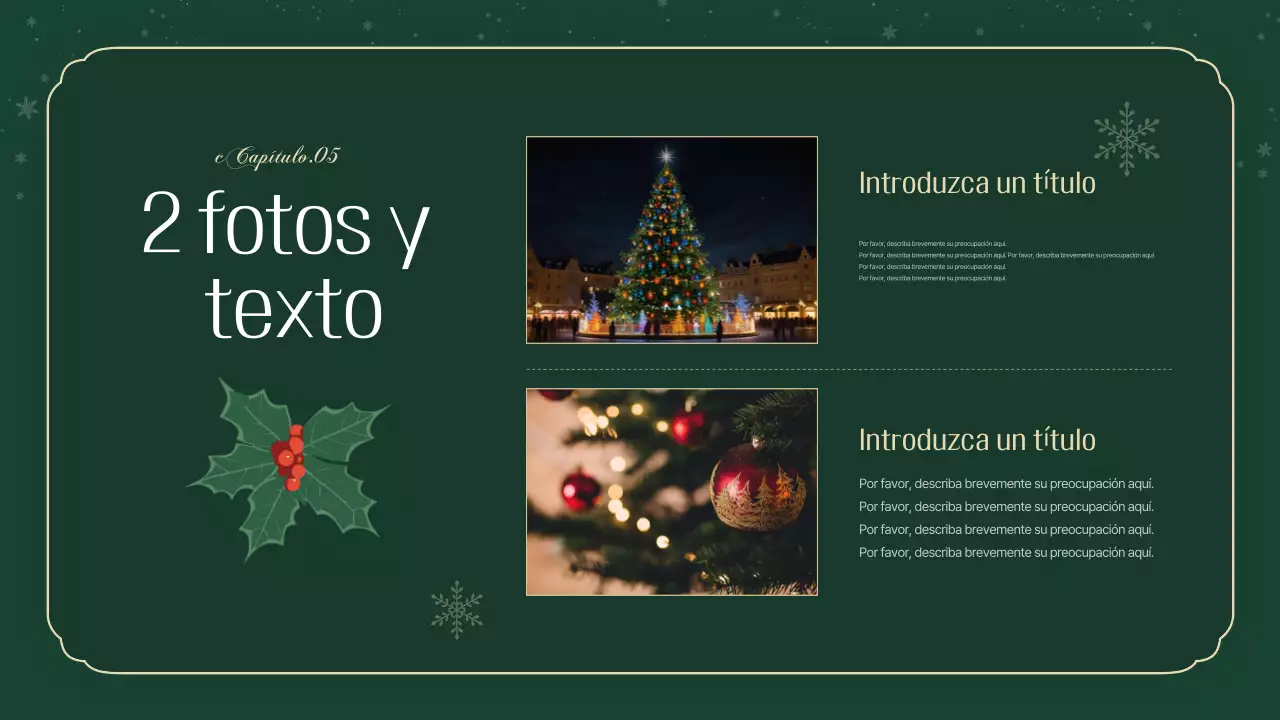 Una lujosa agenda de Navidad en verde
