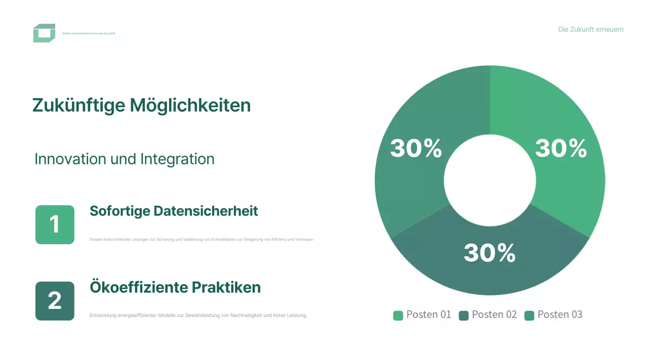 grünes modernes Konferenzdesign