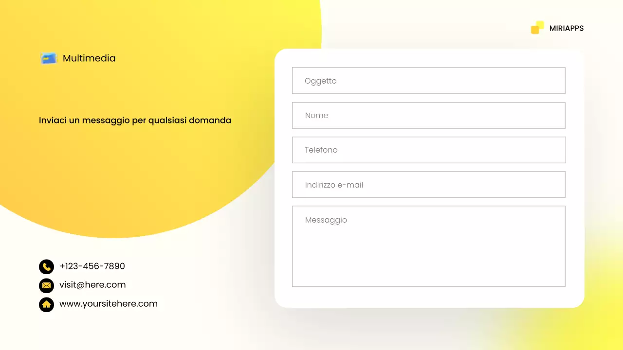 promozione mobile gialla e moderna