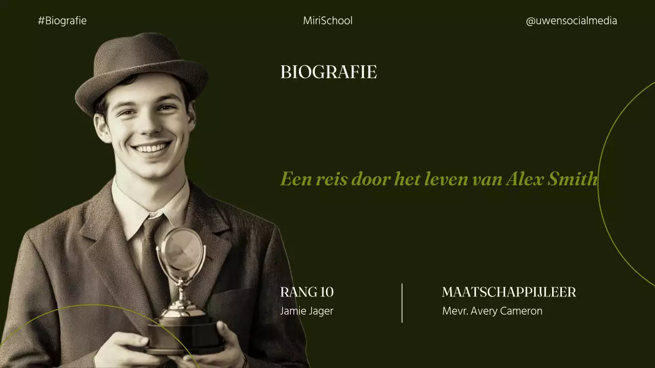 groen klassieke biografie presentatie