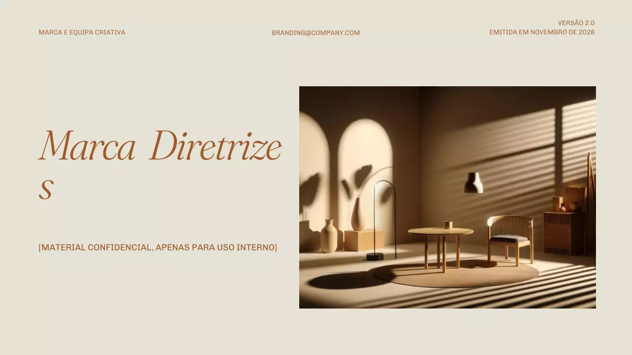 diretriz de marca minimalista bege