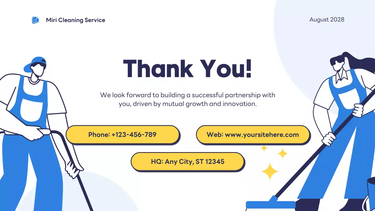 Blue Modern Cleaning Presentation