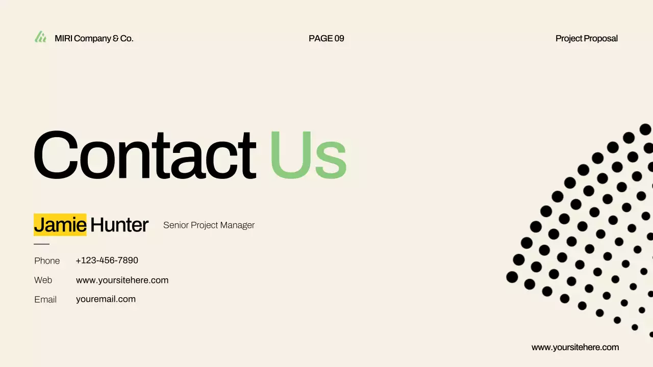 Green Minimal Project Presentation