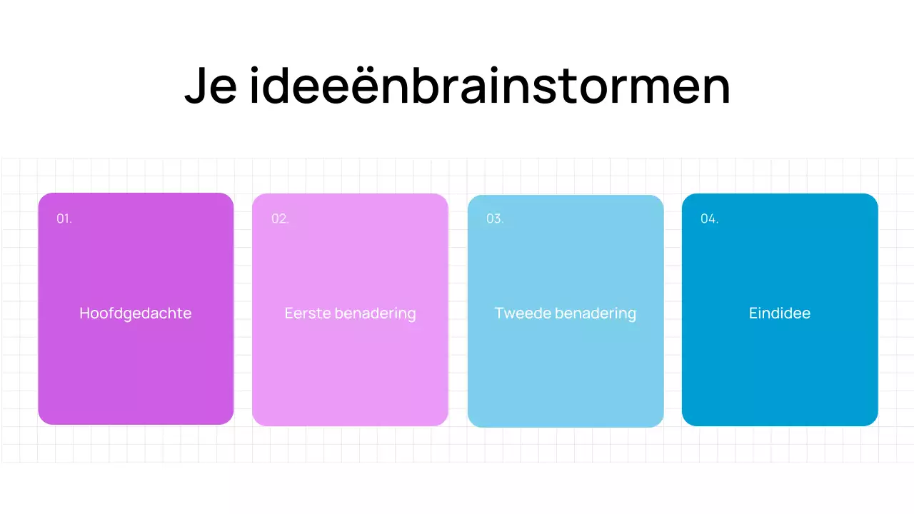 Trendy Knallende en Minimale Digitale Brainstorm Presentatie