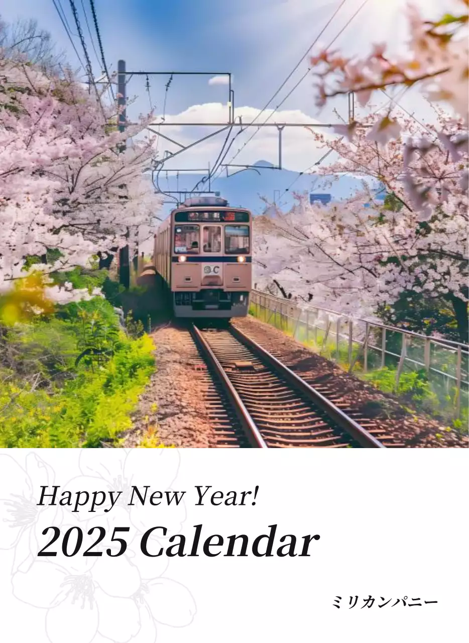 カラフルで美しい花のカレンダー