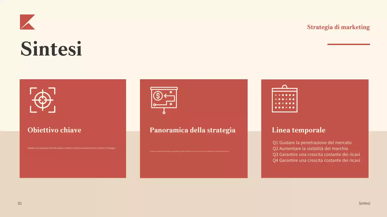 Piano aziendale Red Modern