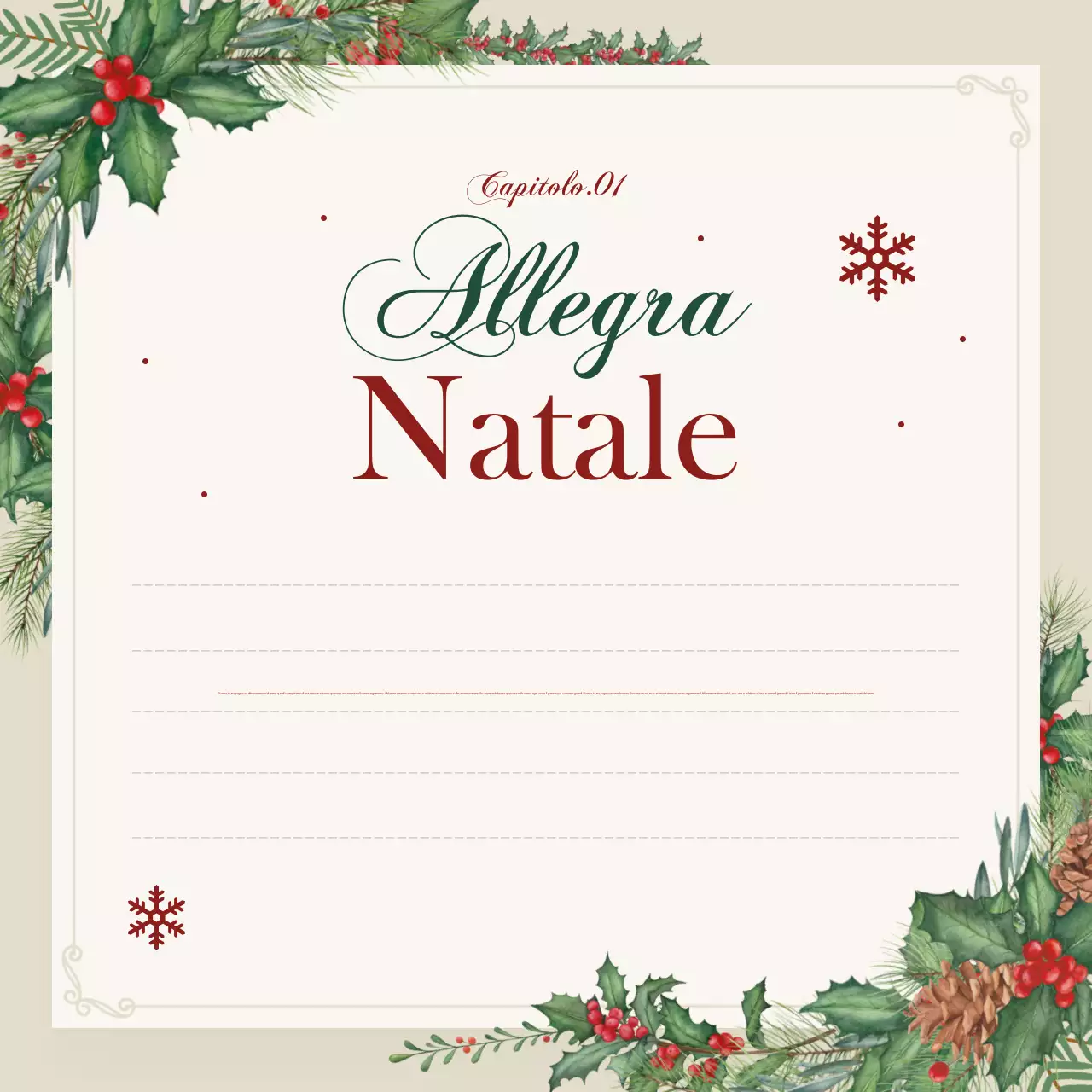 Promuovere un evento natalizio di classe in beige