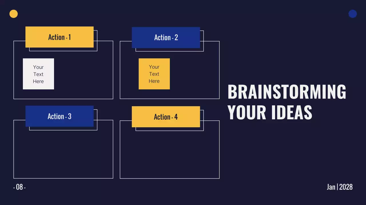 Blue Modern Brainstorming Presentation