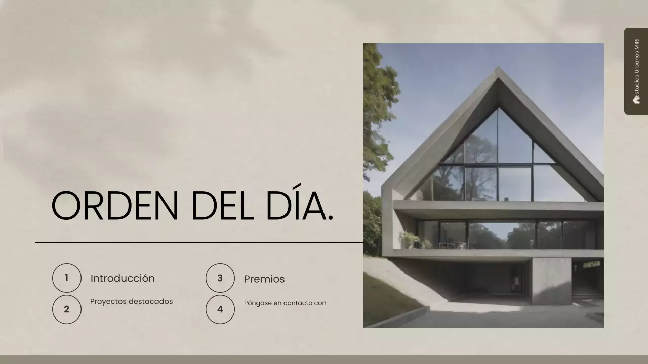 cartera gris de arquitectura moderna