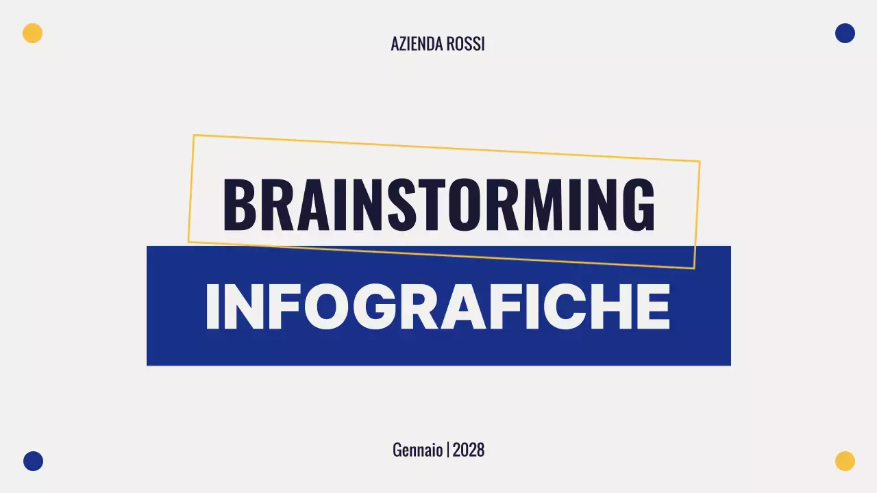 presentazione gialla di brainstorming moderno