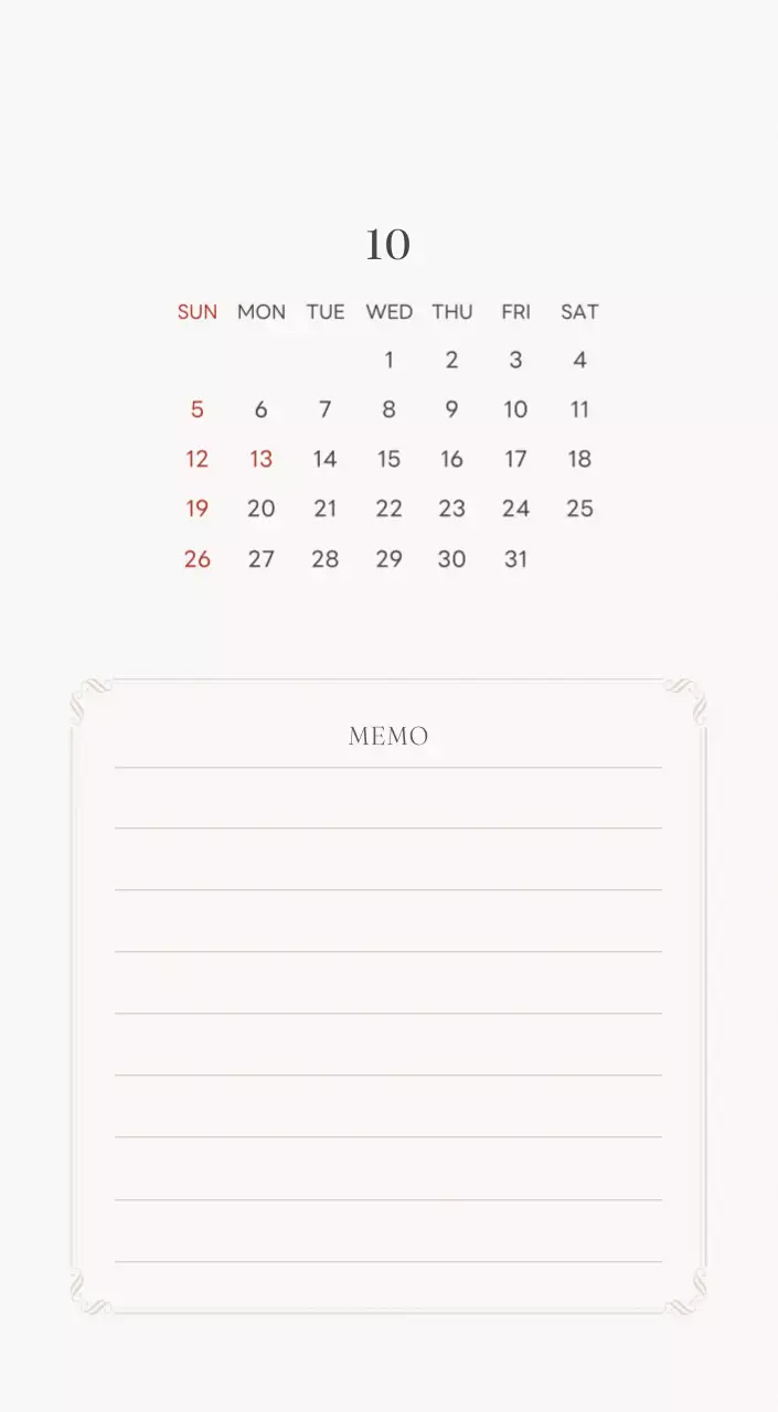 アイボリーとグリーンのシンプルな2025年花柄卓上カレンダー