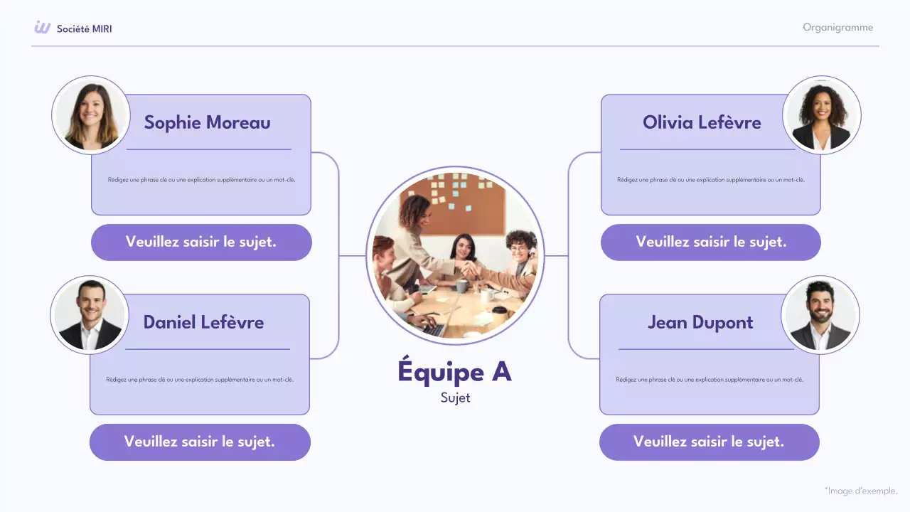 collection d'organigrammes modernes de couleur mauve