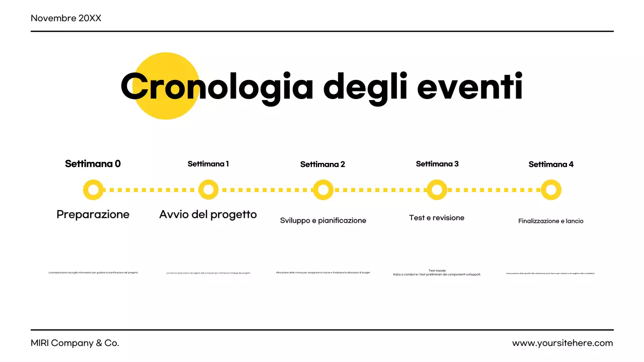 documento di progetto giallo moderno