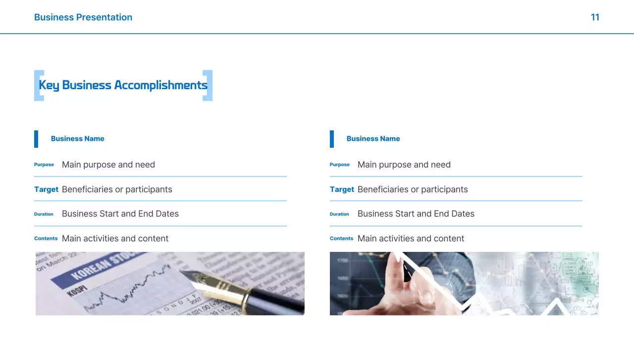 Blue Modern Business Report Presentation