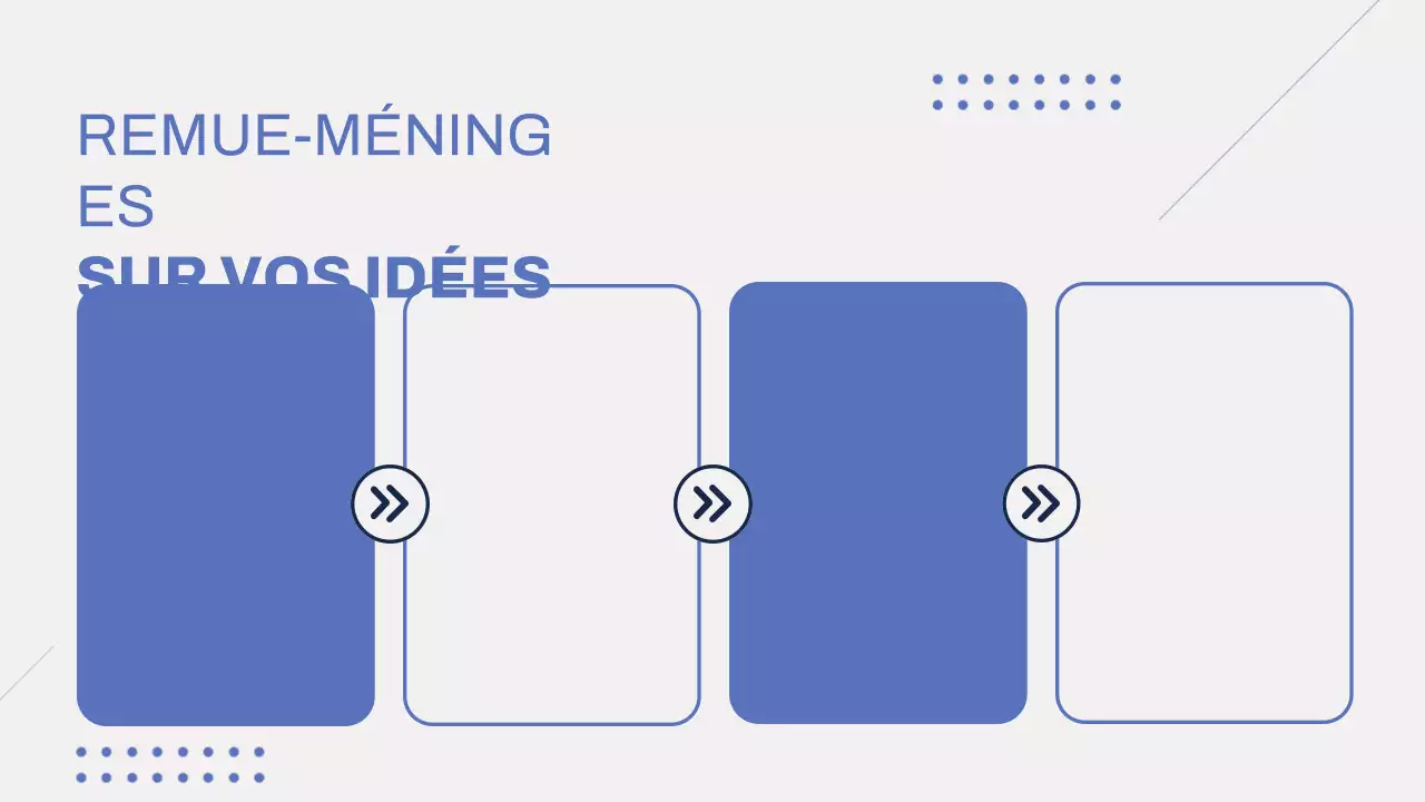 Gris Bleu Moderne Brainstorming Infographie Présentation