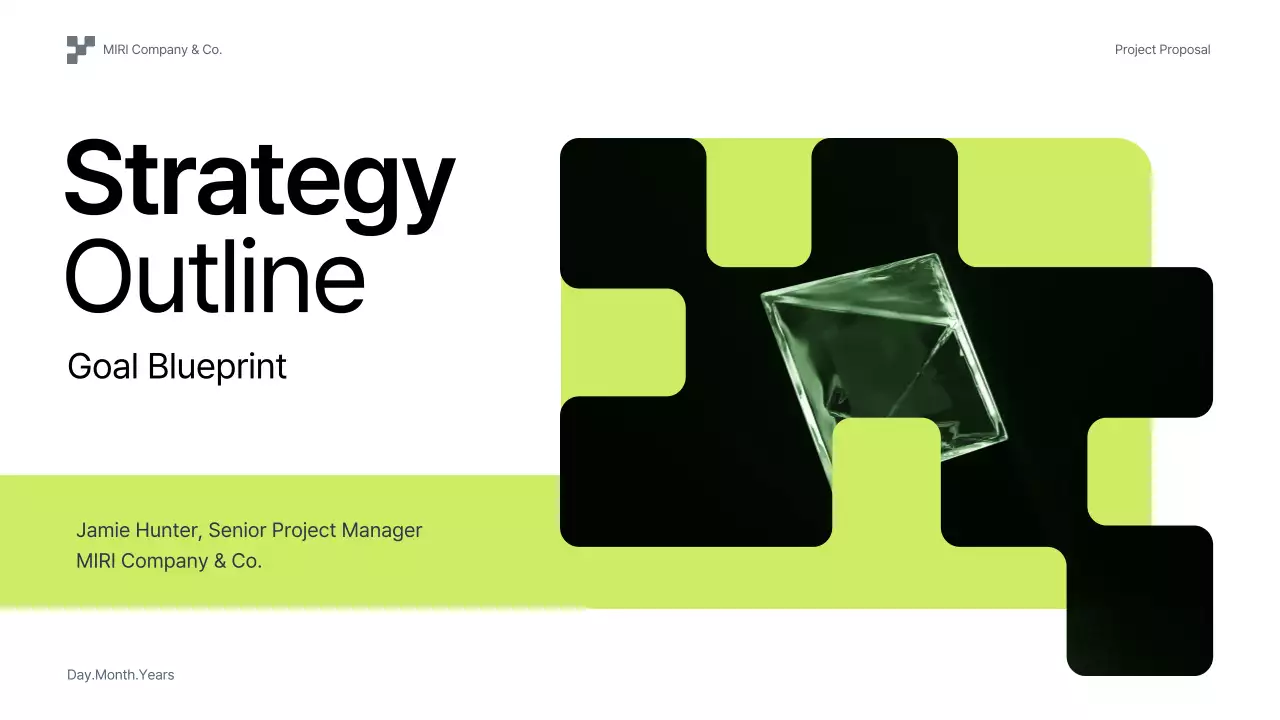 녹색 기하학적 전략 제안 프레젠테이션