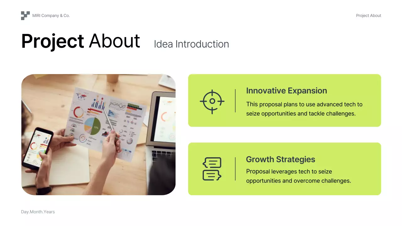 녹색 기하학적 전략 제안 프레젠테이션