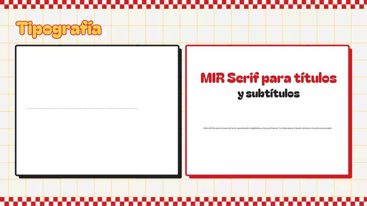 directriz de la marca retro roja