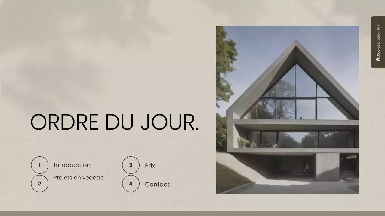 portefeuille d'architecture moderne grise