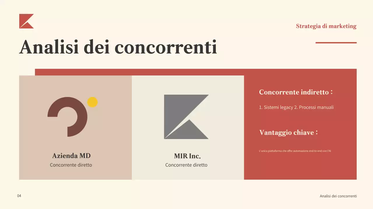 Piano aziendale Red Modern