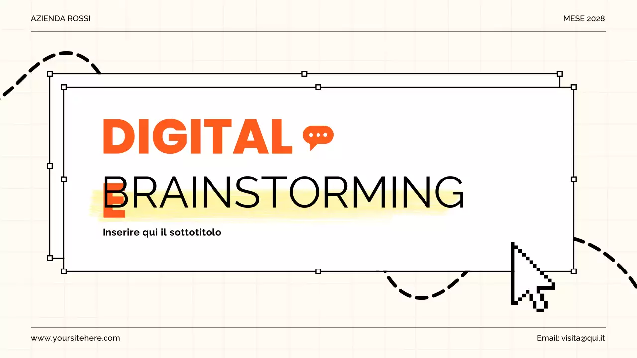 Guida al brainstorming moderno arancione