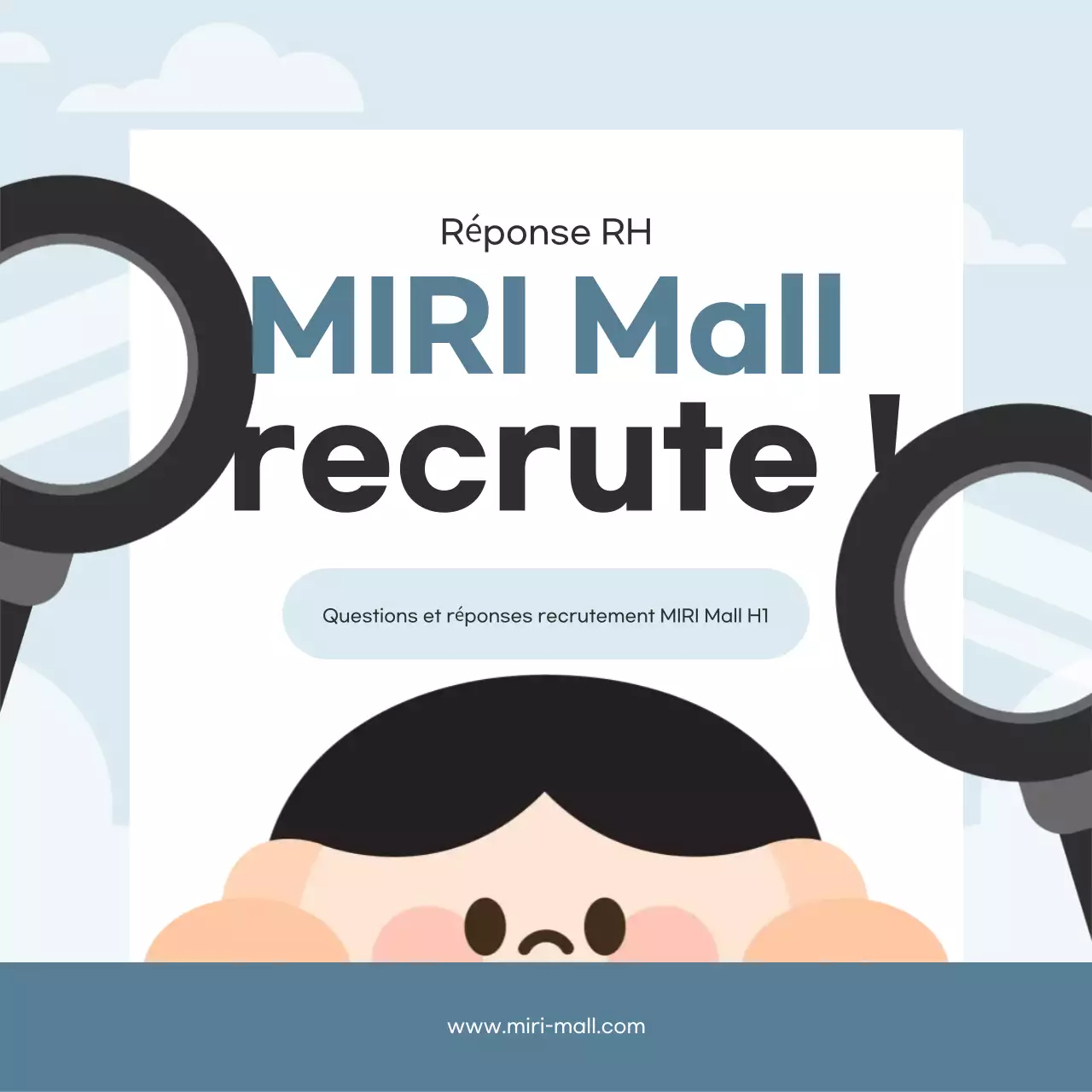 Recrutement propre bleu clair