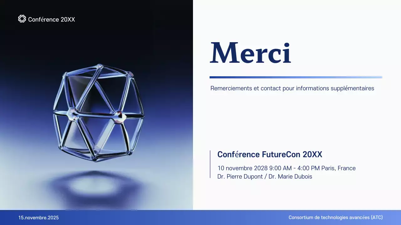 annonce de la conférence blue modern future