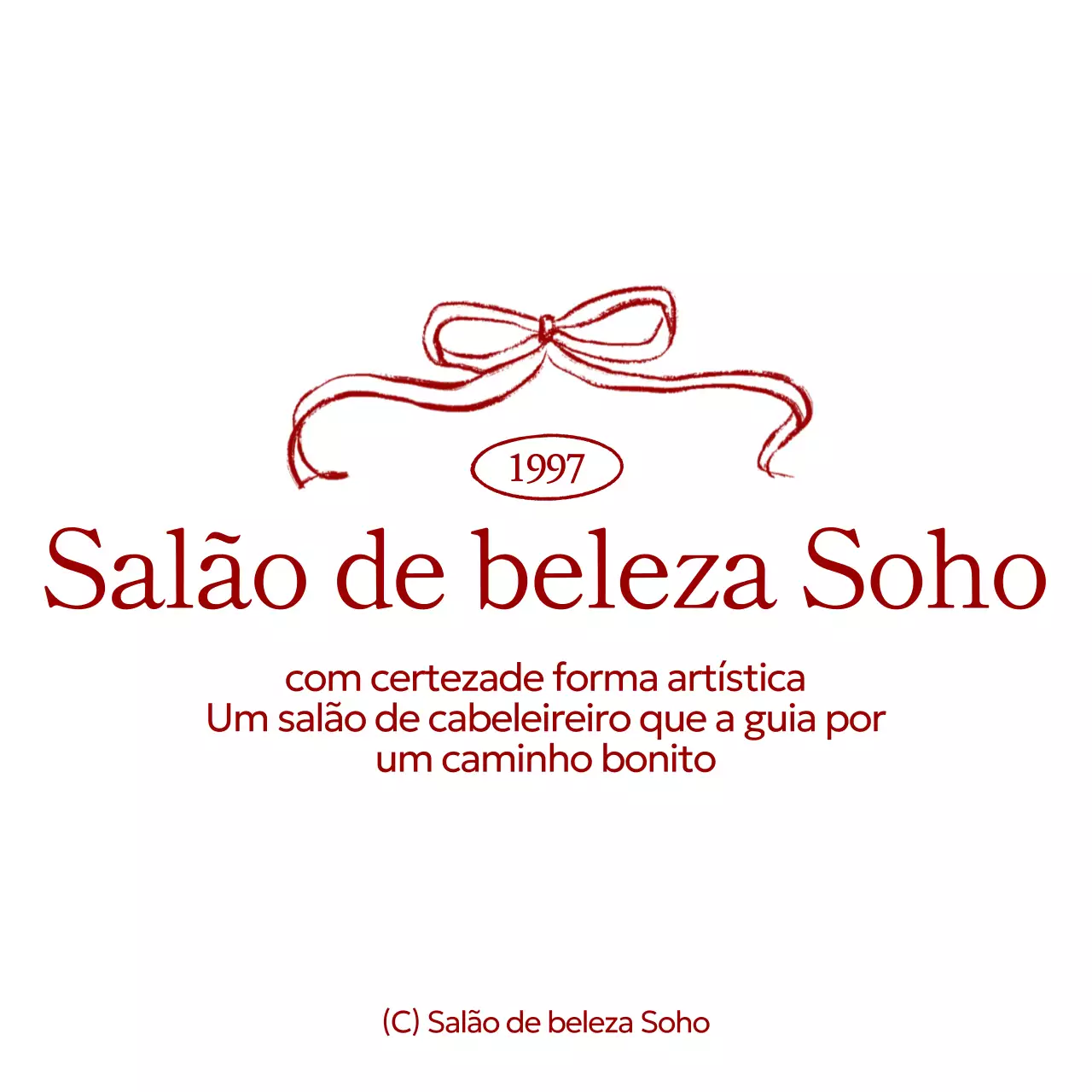 Promover o salão de beleza Red Simple