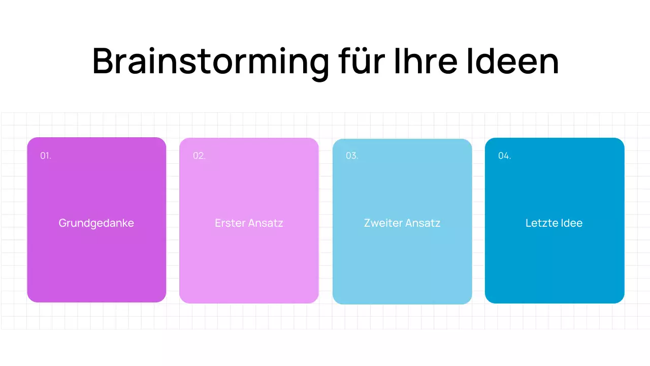 Trendige fette und minimale digitale Brainstorming-Präsentation