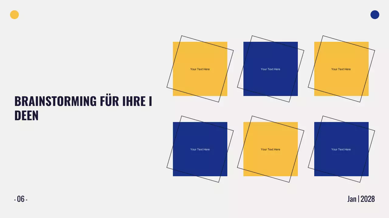 gelbe moderne Brainstorming-Präsentation