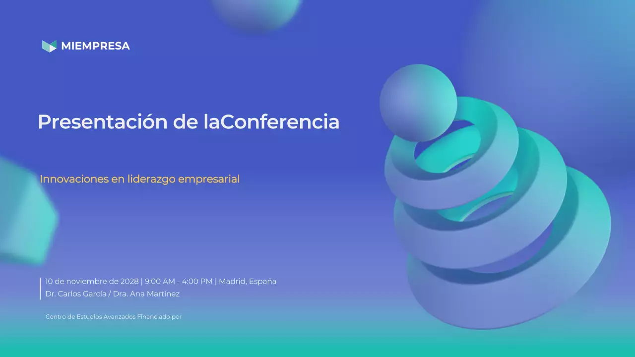 anuncio de empresa moderna azul