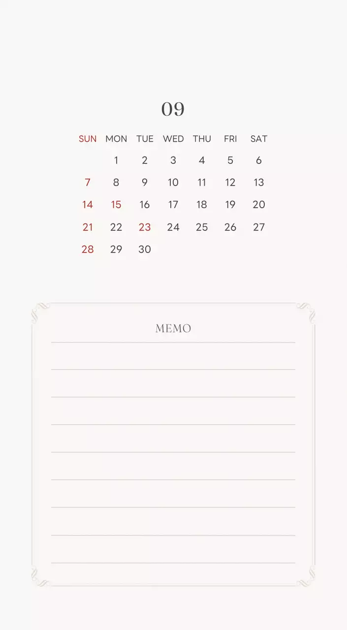 アイボリーとグリーンのシンプルな2025年花柄卓上カレンダー