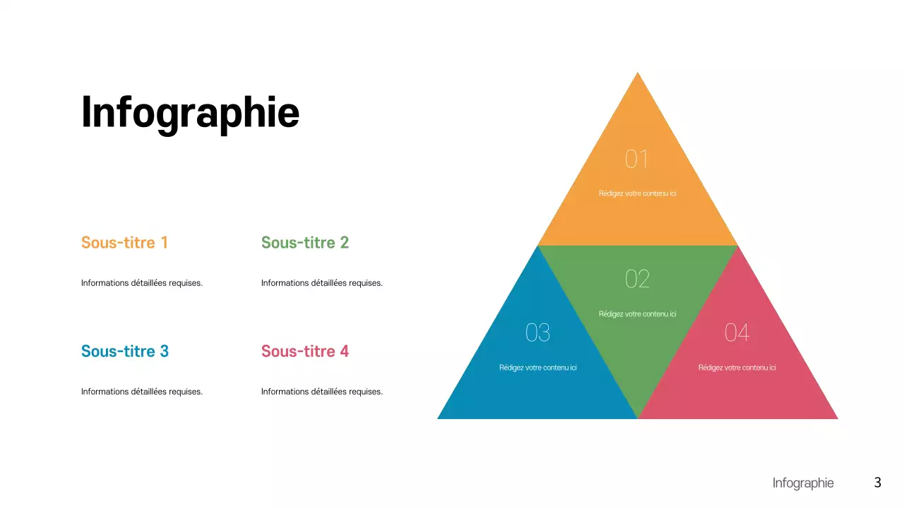 modèle de présentation infographique moderne arc-en-ciel