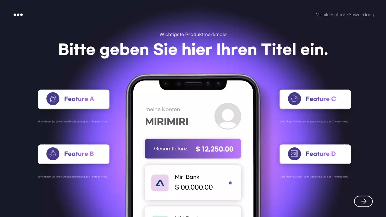 lila moderne Fintech-Förderung