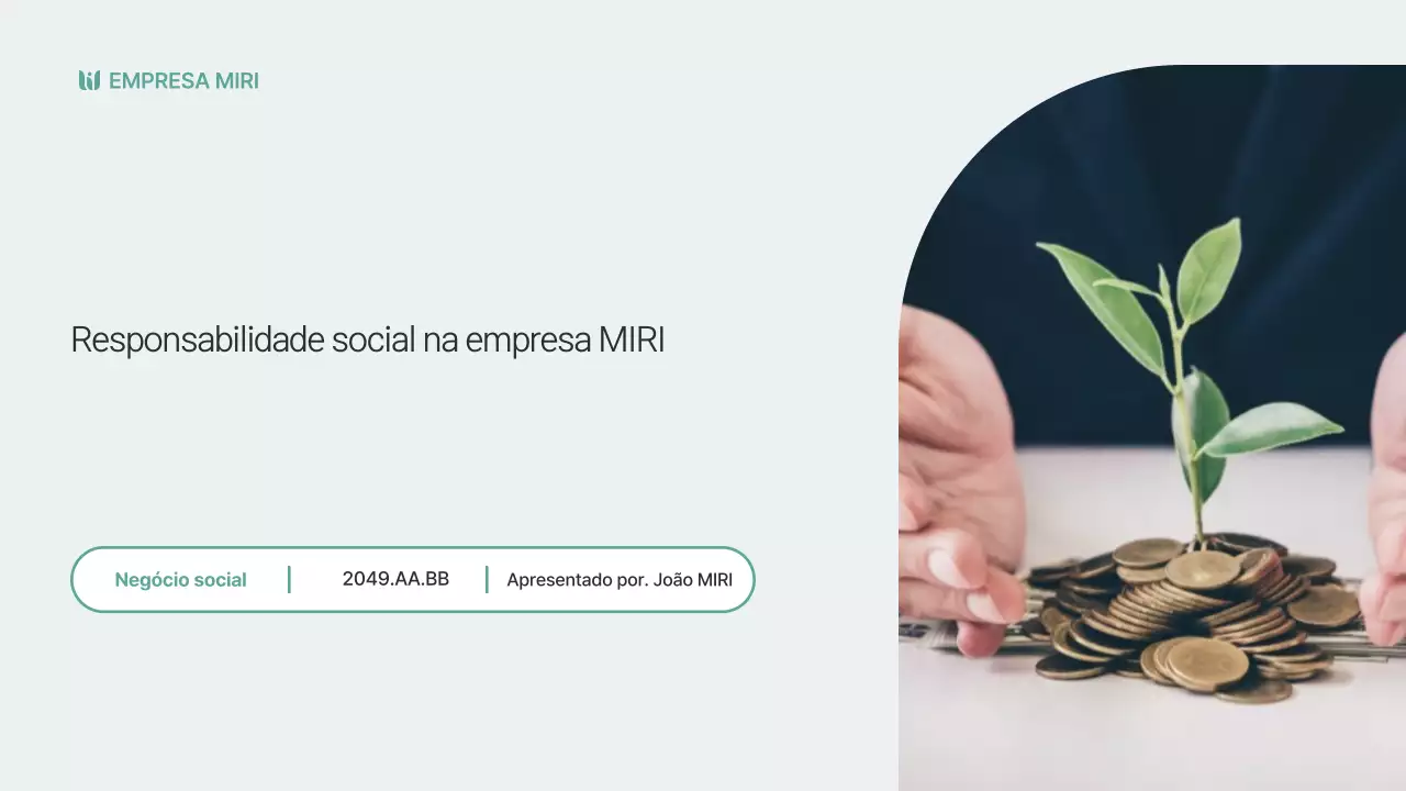 Relatórios de impacto social simples e em tons de verde