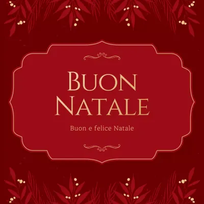 Biglietto di Natale rosso classico