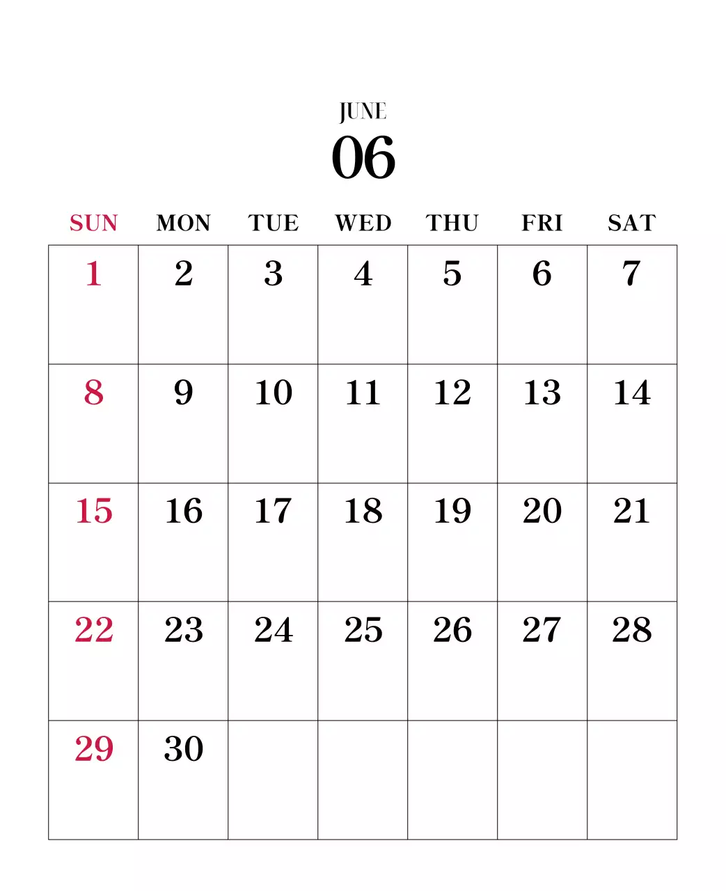 黒と白のシンプルな花写真カレンダー