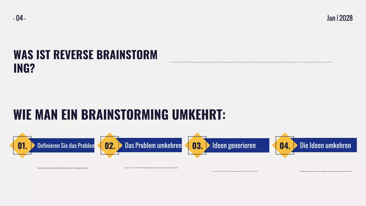 gelbe moderne Brainstorming-Präsentation