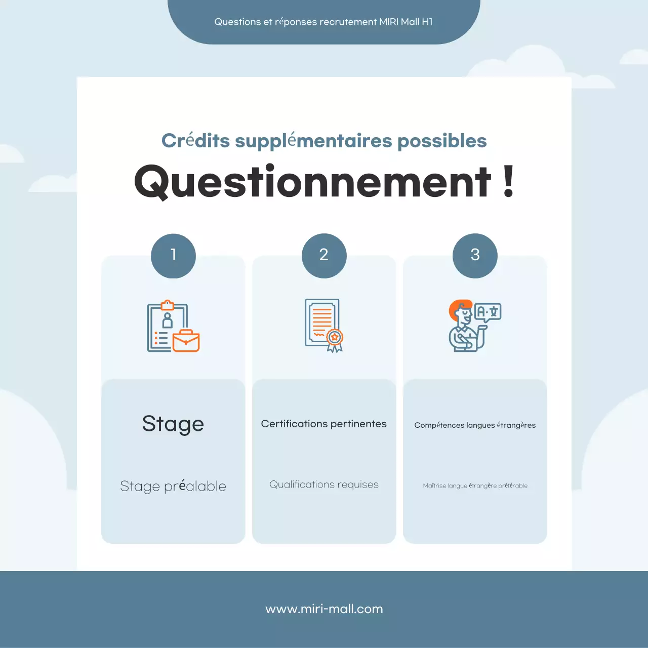 Recrutement propre bleu clair